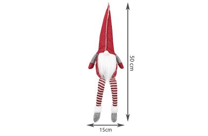 Ülő manó – piros elf 50 cm