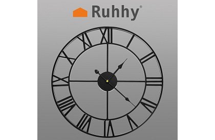 Retro falióra óra - fekete