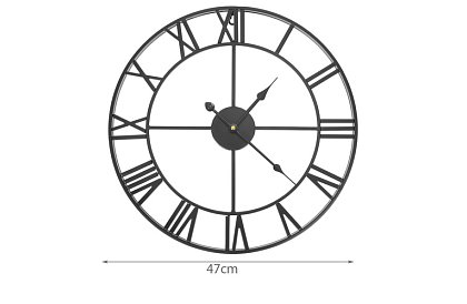 Retro falióra óra - fekete