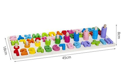 Fa és számokkal ellátott fa puzzle