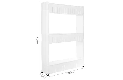 Mobil konyhai - fürdőszobai szekrény kerekeken - fehér