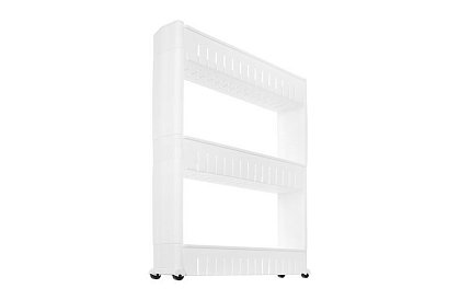 Mobil konyhai - fürdőszobai szekrény kerekeken - fehér