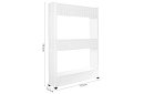 Mobil konyhai - fürdőszobai szekrény kerekeken - fehér