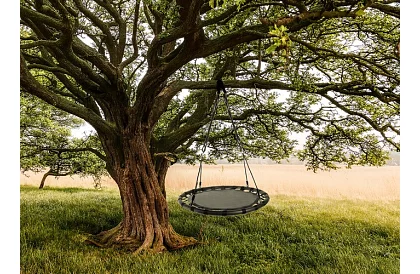 Hinta - gólyfészek fekete - 100 cm / 150 kg