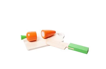 Fából készült gyümölcs és zöldség vágásra a vödörben