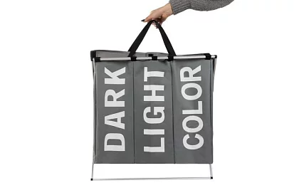 Ruházkos kosár – 3 rekesz egy összecsukható kereten