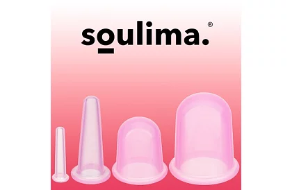 Masszázs eszköz készlet – 4 szilikon köpöly + masszőr + táska