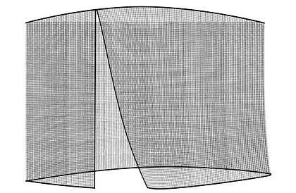 Szúnyogháló a kerti napernyőhöz 350 cm – fekete