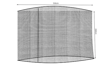 Szúnyogháló a kerti napernyőhöz 350 cm – fekete