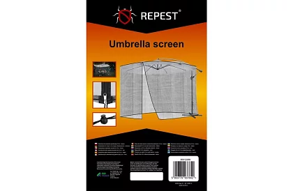 Szúnyogháló a kerti napernyőhöz 350 cm – fekete