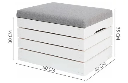 Fa lábtartó – puff doboz tároló hellyel