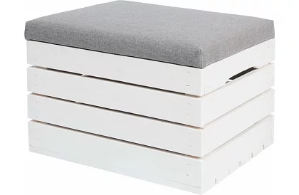 Fa lábtartó – puff doboz tároló hellyel