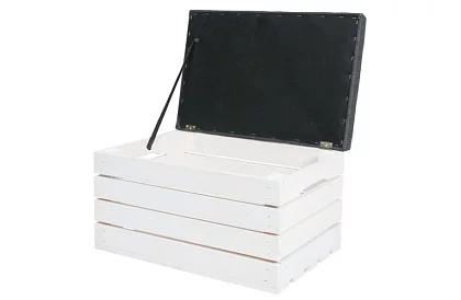 Fa lábtartó – puff doboz tároló hellyel