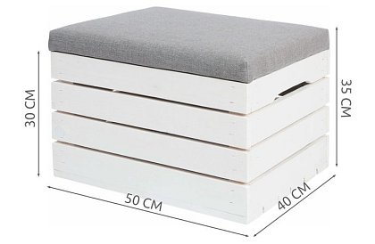 Fa lábtartó – puff doboz tároló hellyel