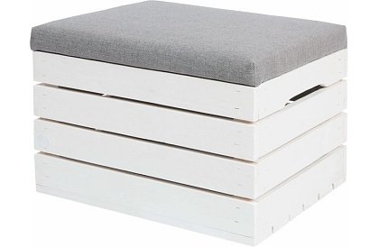 Fa lábtartó – puff doboz tároló hellyel