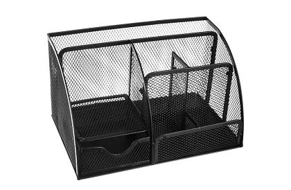 Asztali szervező - 6 rekesz - fekete