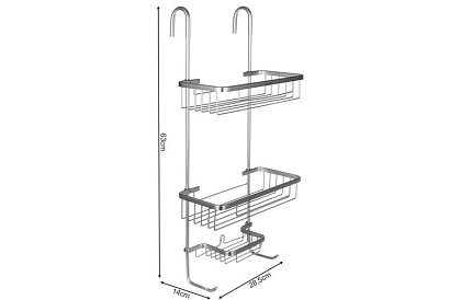 Fürdőszobai polc - ezüst