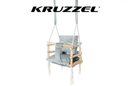 Fából gyermek hinta – szürke