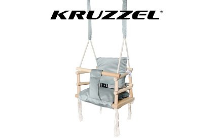 Fából gyermek hinta – szürke