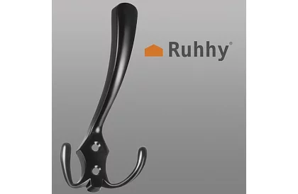 Bútor falra akasztó fekete – 5 darabos készlet