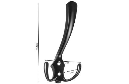 Bútor falra akasztó fekete – 5 darabos készlet