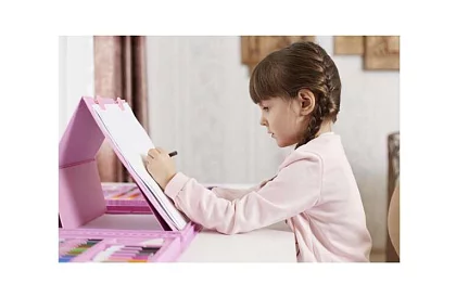 Művészeti festőkészlet gyerekeknek – művészeti bőrönd - 208 darab