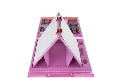 Művészeti festőkészlet gyerekeknek – művészeti bőrönd - 208 darab