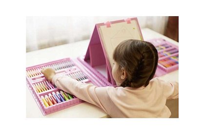 Művészeti festőkészlet gyerekeknek – művészeti bőrönd - 208 darab