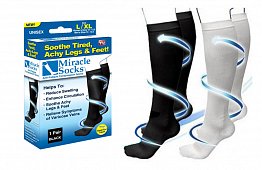 Sűrítéses zokni (2 pár) - javítja a vérkeringést, csökkenti a fájdalmat, és a lábak duzzadását.