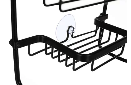 Függő polc a fürdőszobába - fekete