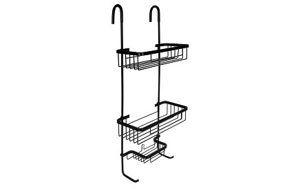 Függő polc a fürdőszobába - fekete