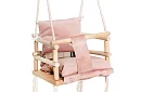Fából készült gyerek hinta – rózsaszín