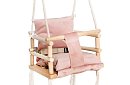Fából készült gyerek hinta – rózsaszín