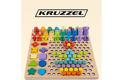 Fából készült oktató puzzle