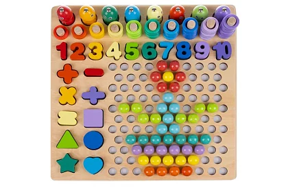 Fából készült oktató puzzle