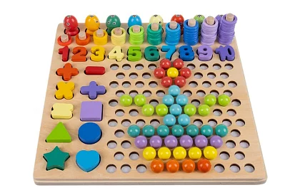 Fából készült oktató puzzle