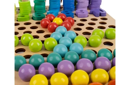 Fából készült oktató puzzle