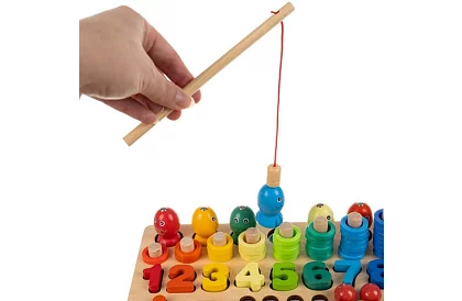 Fából készült oktató puzzle