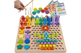 Fából készült oktató puzzle