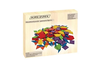 Fa wooden educational puzzle - geometriai formák