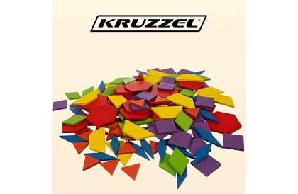 Fa wooden educational puzzle - geometriai formák