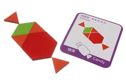 Fa wooden educational puzzle - geometriai formák