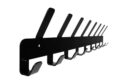 Fali függesztett kabátok és dzsekik számára – fekete, 17 horog