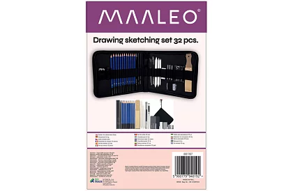Professzionális rajzoló és vázlatkészítő készlet – 32 elem