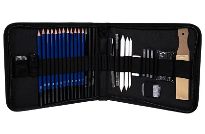 Professzionális rajzoló és vázlatkészítő készlet – 32 elem