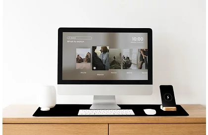 XXL egérpad és billentyűzetpad 90x45cm - fekete