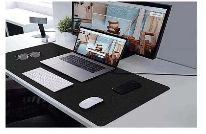 XXL egérpad és billentyűzetpad 90x45cm - fekete