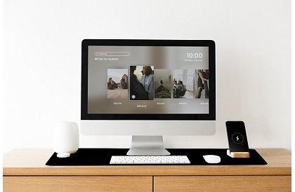 XXL egérpad és billentyűzetpad 90x45cm - fekete