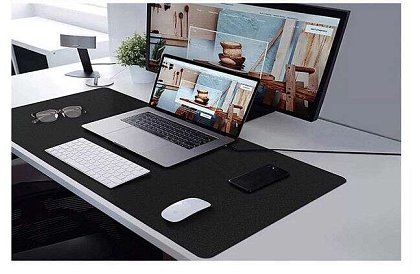 XXL egérpad és billentyűzetpad 90x45cm - fekete