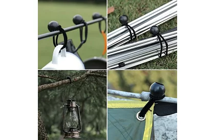 Rugalmas gumik golyóval a ponyvák és tarpok rögzítésére – 10 db